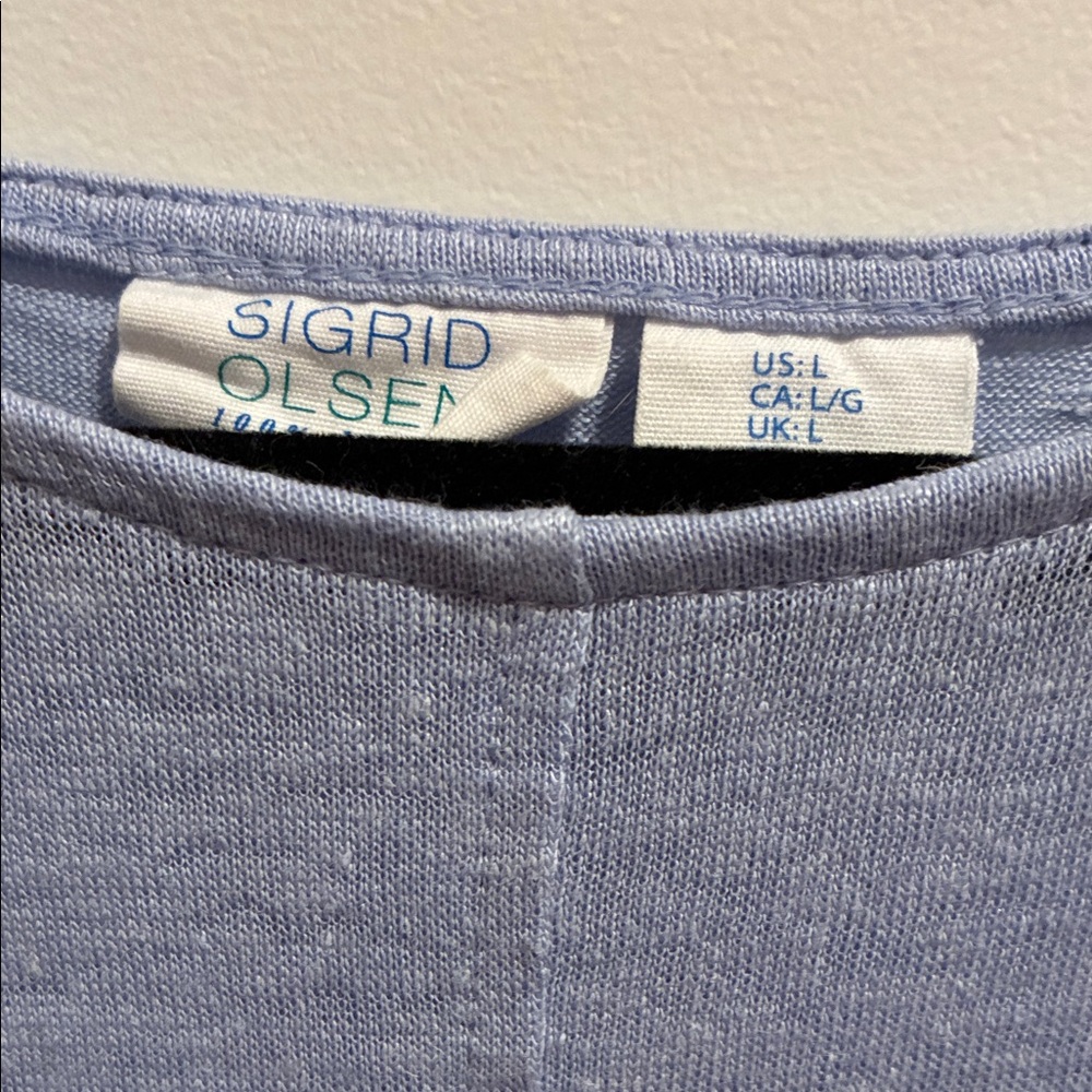 Sigrid Olsen Sky Blue Knit Top